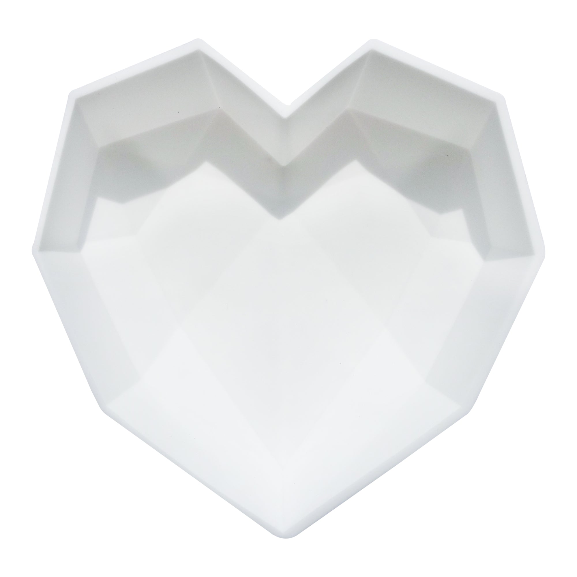 geometric heart silicone mold