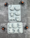 Halloween Bundle - 6-Cavity Halloween Silicone Mold, Halloween Cookie Cutters, and 2 Doughnut Mold